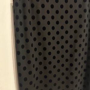 Akris Punto Black Pencil Skirt with Velvet Polka Dots